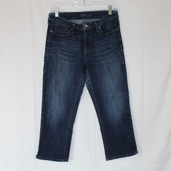 LEVIS SAN FRANCISCO DEMI CURVE CLASSIC CAPRI JEANS SZ 8/29 WOMENS CUFFED STRETCH - Picture 16 of 16